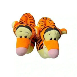 Disney Winnie The Pooh Tigger Plush Slippers Size Small (5-6)  Preowned